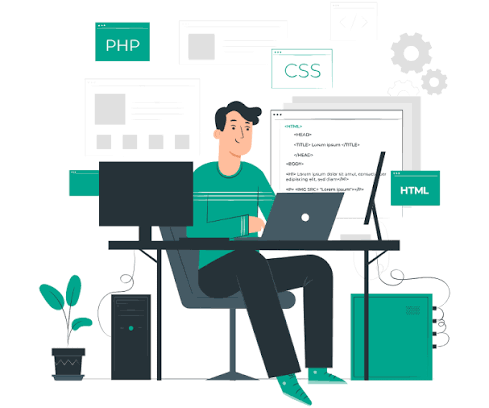 Software developers working together on a project